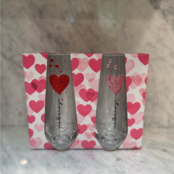 Other - Heart Stemless Champagne Flutes